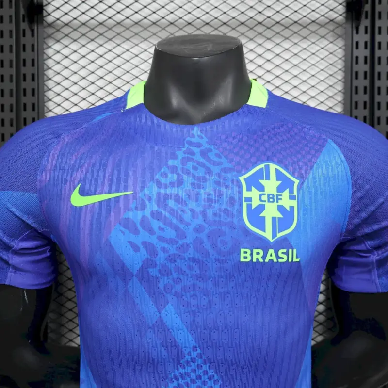 Camisa do Brasil Azul - Away jogador1 Camisa do Brasil Azul Away Jogador Detalhes