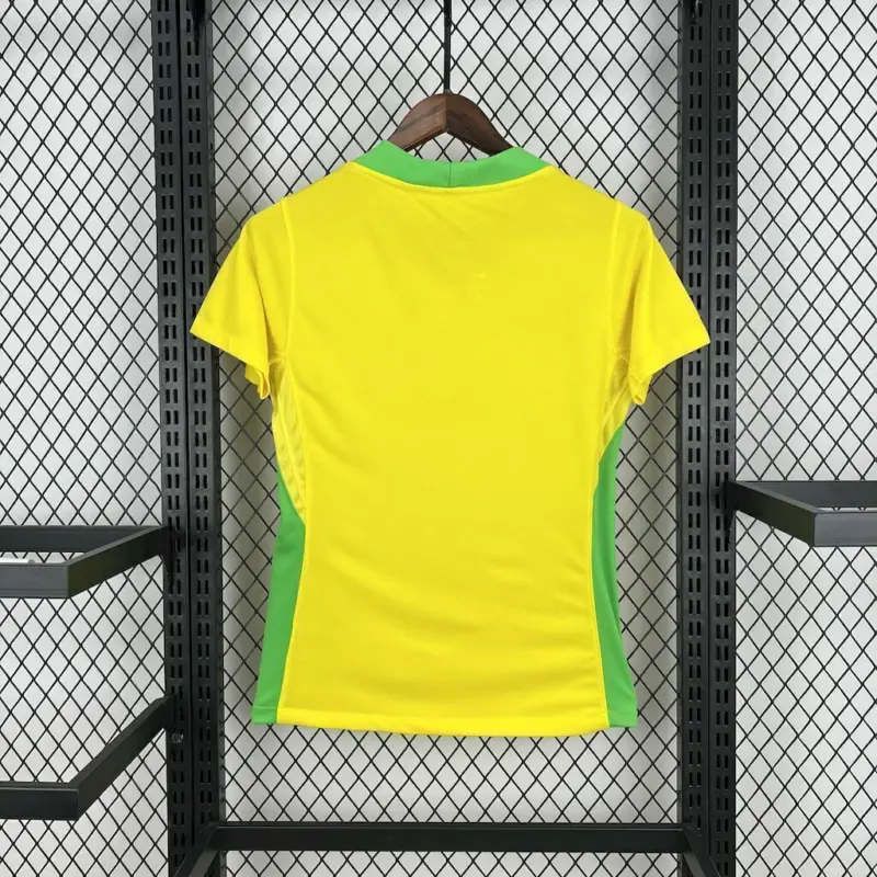 Camisa do Brasil Home Feminina Amarela Verso