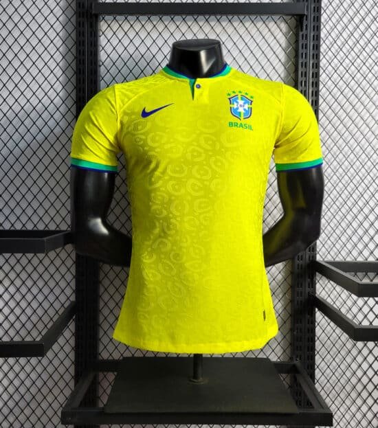 camisa brasil home jogador amarela