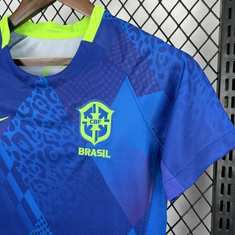 camisa do brasil azul feminina brasão